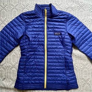 Patagonia Ultralight 600 Fill Power Down Jacket 84751 XS Full Zip Blue Women